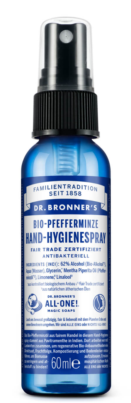Spray pour les mains à la menthe - Dr. Bronner's Switzerland