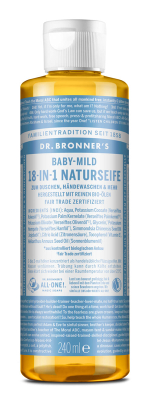 18-IN-1 Savon liquide pour bébé Doux - Dr. Bronner's Switzerland